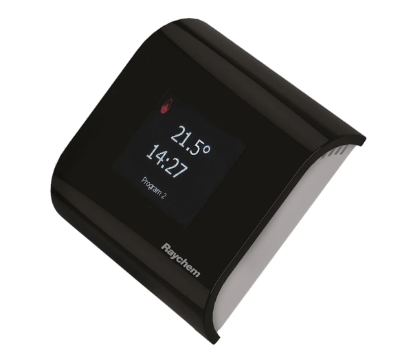 Termostat podłogowy do ogrzewania elektrycznego Raychem R-SENZ-WIFI | programowalny tygodniowo, sterowany przez aplikację, WiFi, czarny, 12 lat gwarancji