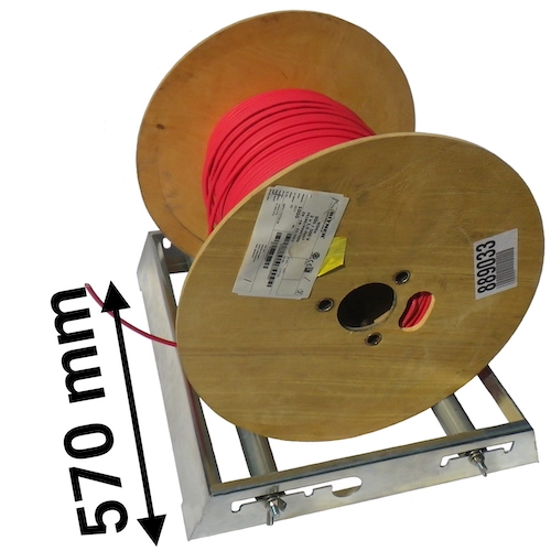 Rozwijak do kabli i przewodów elektrycznych z bębnów i szpul, maks. szerokość bębna 570 mm - SB-570